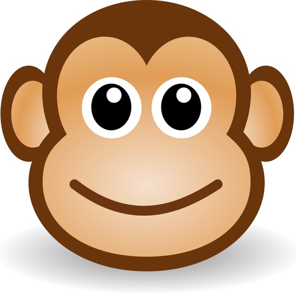 600x595 Funny Monkey Face Free Vector In Open Office Drawing