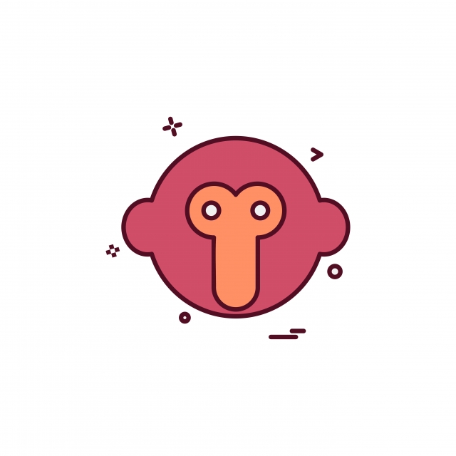 640x640 Monkey Icon Design Vector, Monkey, Icon, Illustration Png