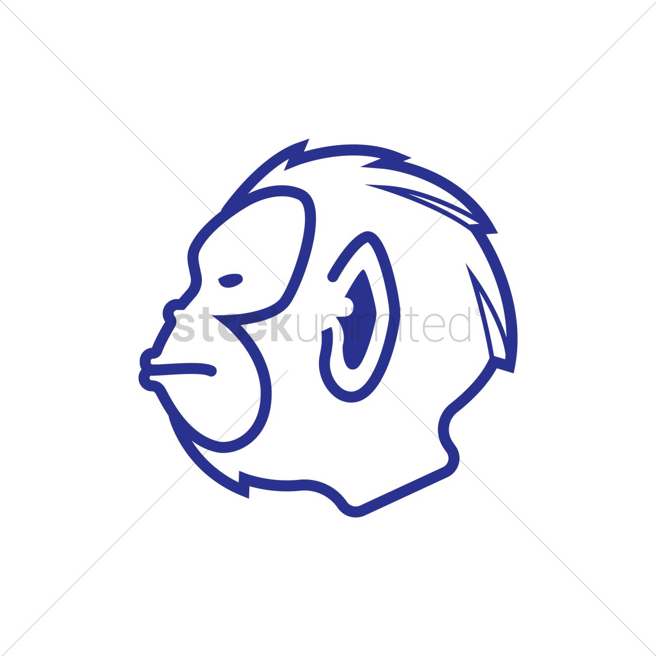 1300x1300 Monkey Icon Vector Image