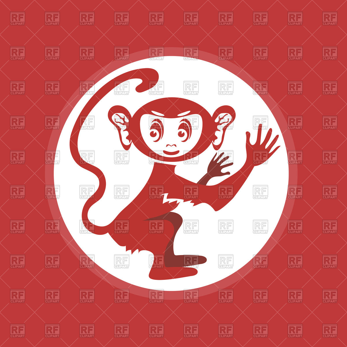 1200x1200 Red Monkey Icon Vector Image Of Plants And Animals
