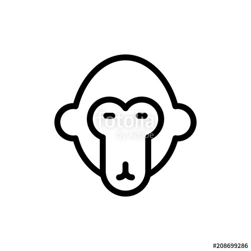 500x500 Monkey Icon Vector Stock Image And Royalty Free Vector