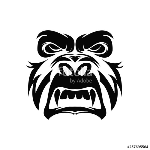 500x500 Modern Head Monkey Logo Vector Stock Image And Royalty Free