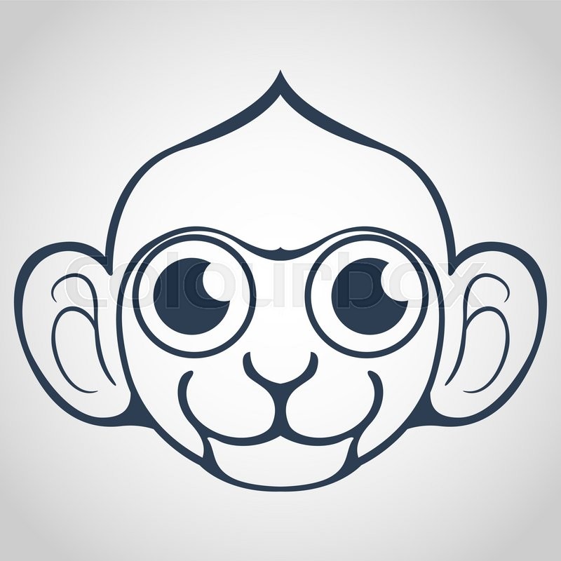 800x800 Monkey Logo Vector, New Year Stock Vector Colourbox