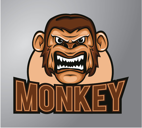 500x451 Monkey Logo Vector Material Free Download