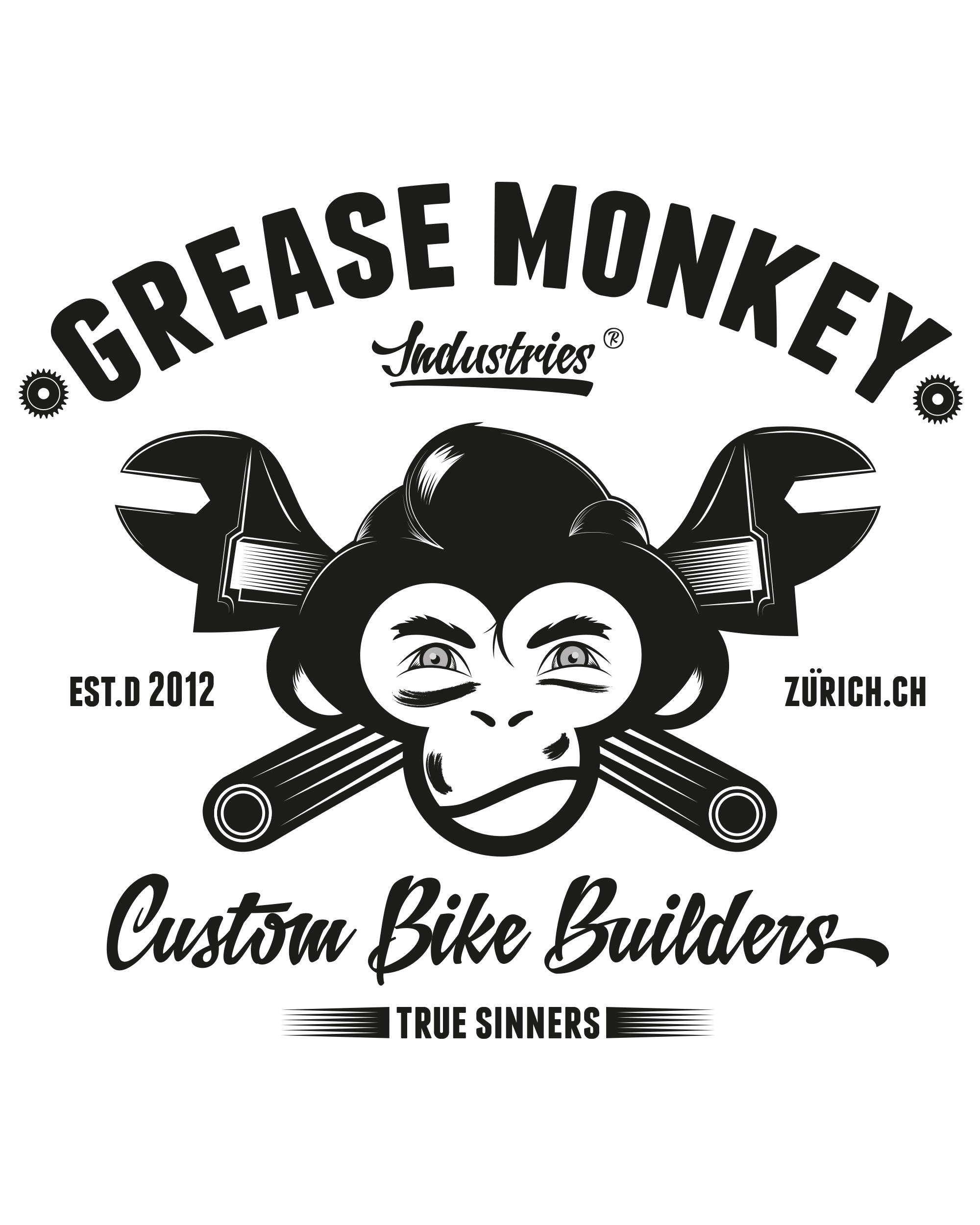 2000x2500 Swiss Grease Monkey Logo Vector Artwork For Swiss Cafe Racer