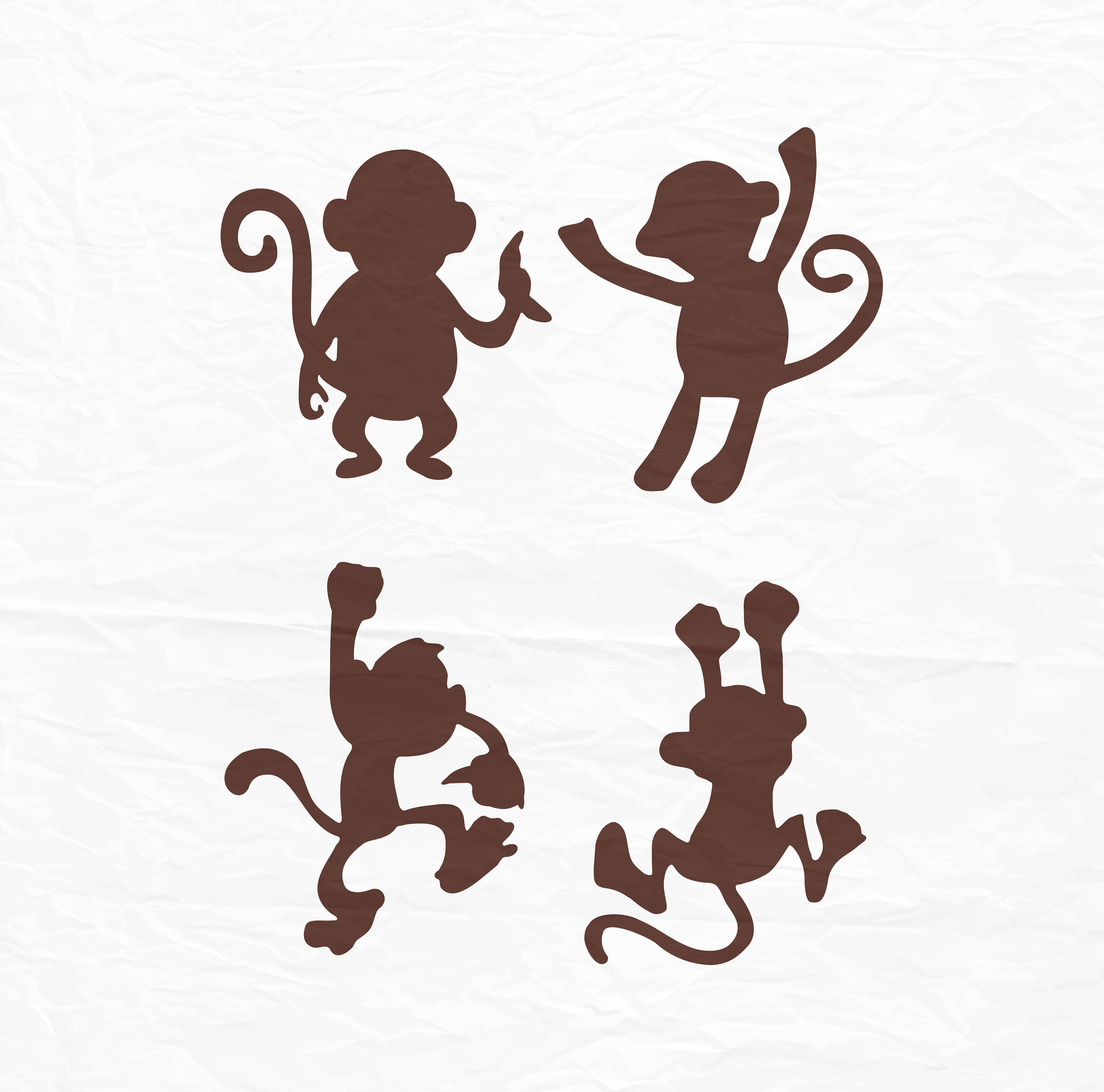 3000x2966 Collection Of 'monkey Silhouette' Download More Than Images