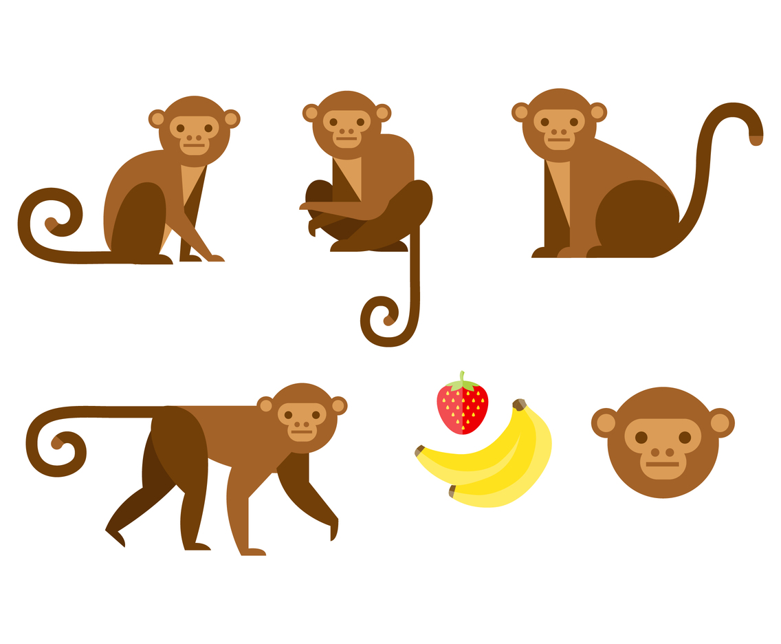 monkey vector illustration free download