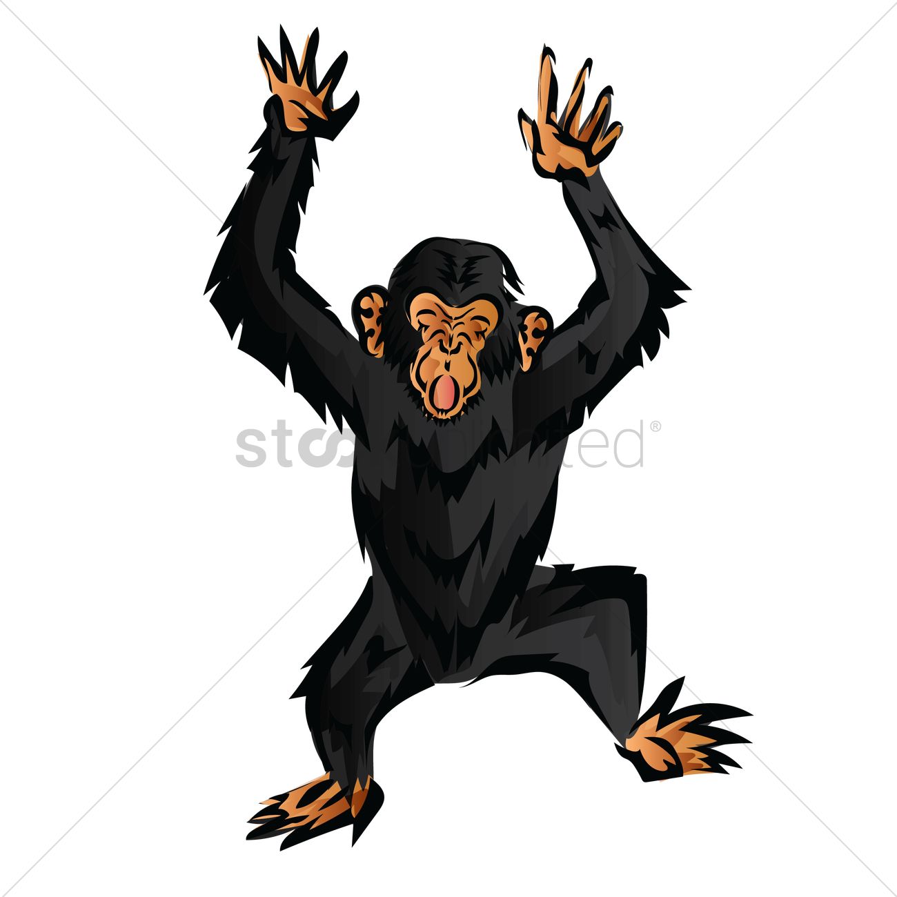 Monkey Vector Image 1300x1300 Monkey Vector Image