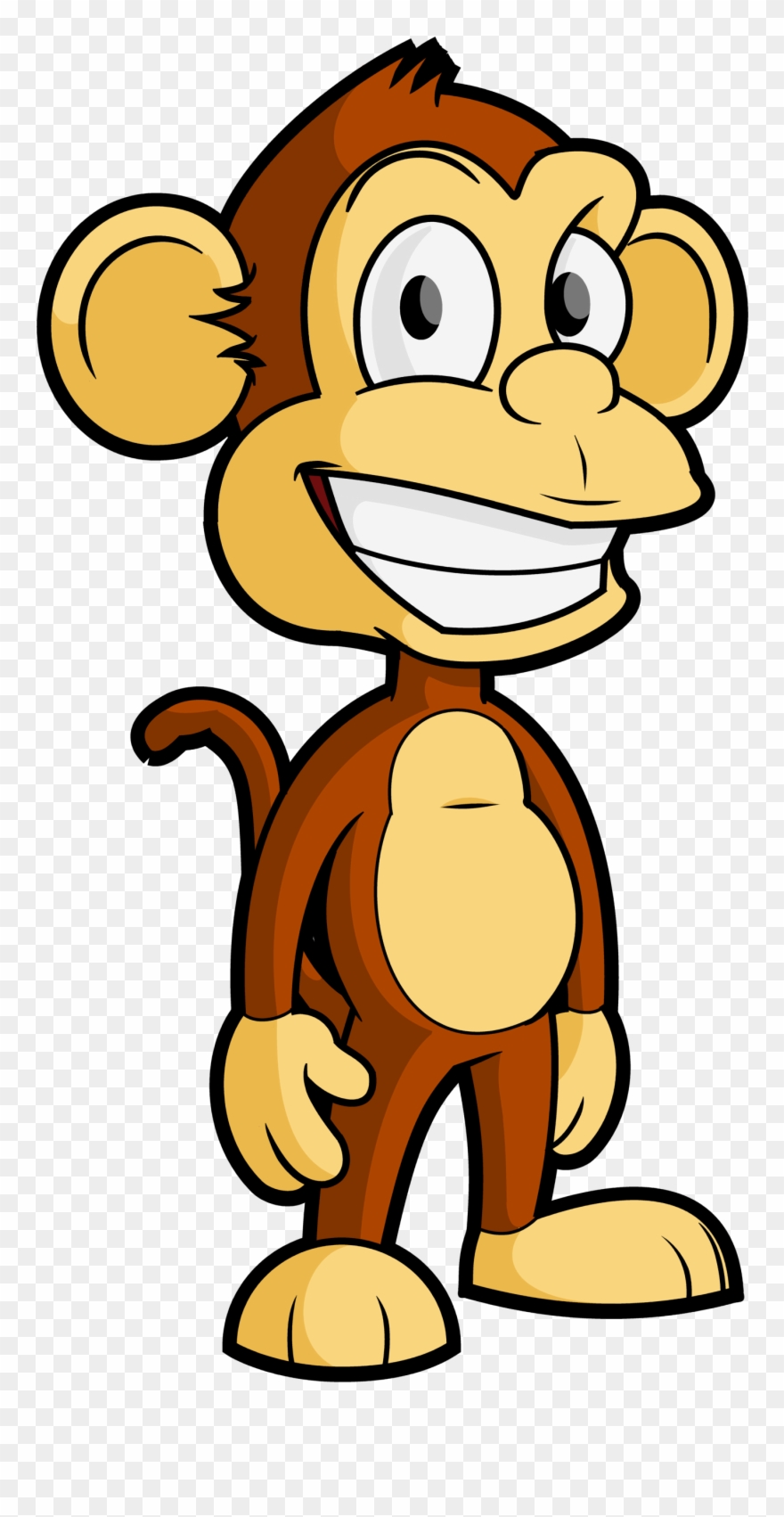 880x1702 Free Cartoon Monkey Vector Clip Art