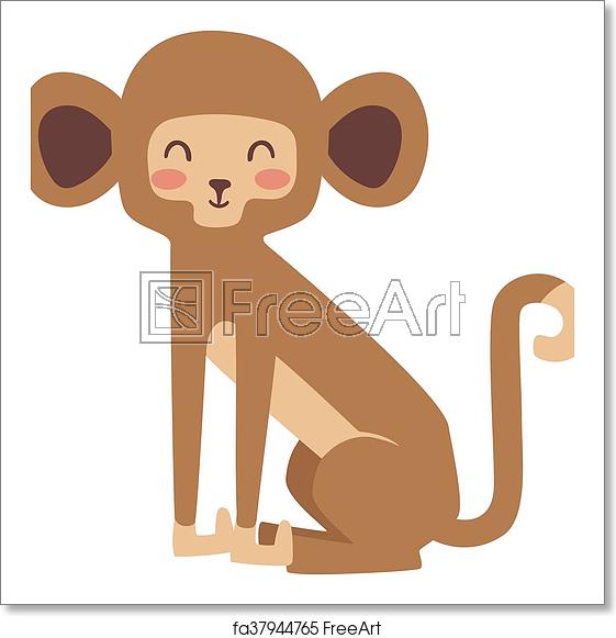 561x581 Free Art Print Of Monkey Vector Illustration Cartoon Monkeys