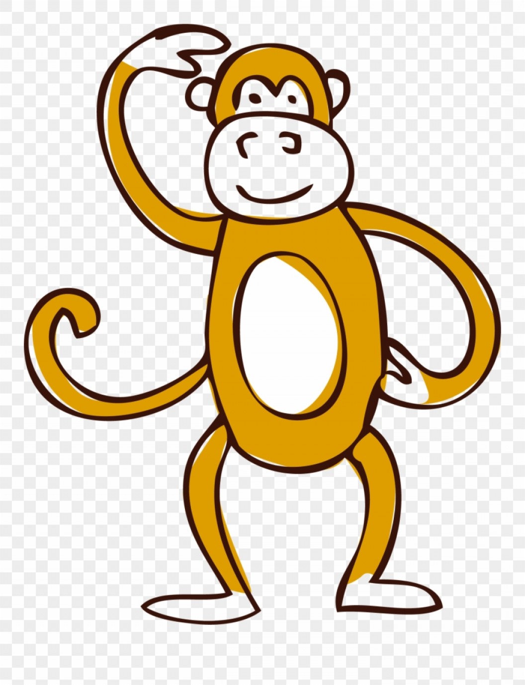 1056x1378 Golden Monkey Vector Art Hoodamath