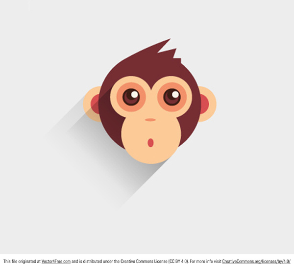 600x538 Baby Monkey Vector Free Vector In Adobe Illustrator