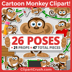 300x300 Cartoon Monkey Clipart, Monkeys, Cute Cartoon Jungle Monkeys