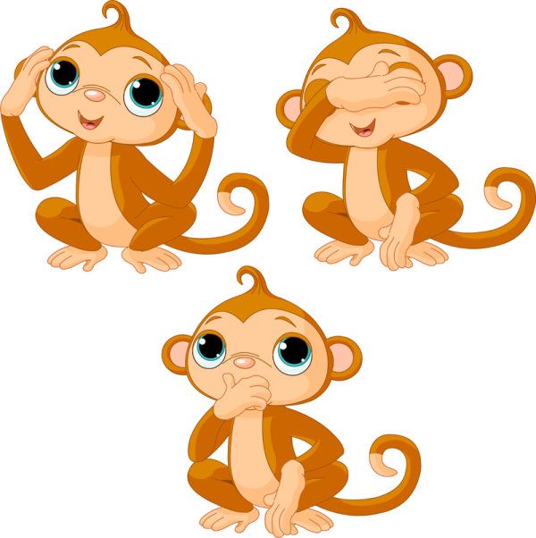 600x602 Cute Cartoon Monkey Vector Animal Vectors Cartoon Monkey