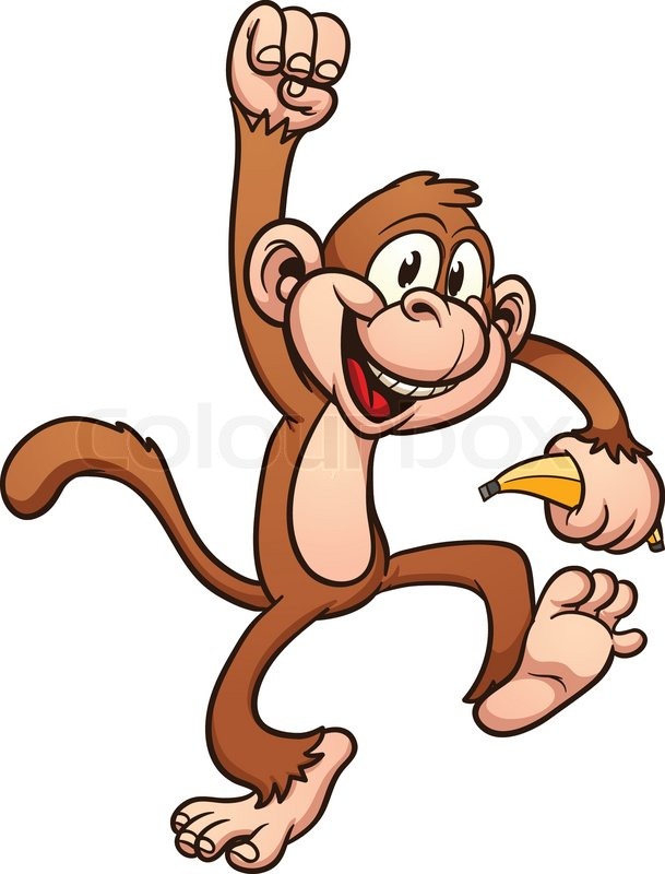 609x800 Cute Cartoon Monkey Vector Clip Art Stock Vector Colourbox