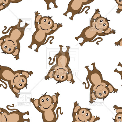 Animal Seamless Pattern With Monkeys Vector Image Of Backgrounds 400x400 Animal Seamless Pattern With Monkeys Vector Image Of Backgrounds