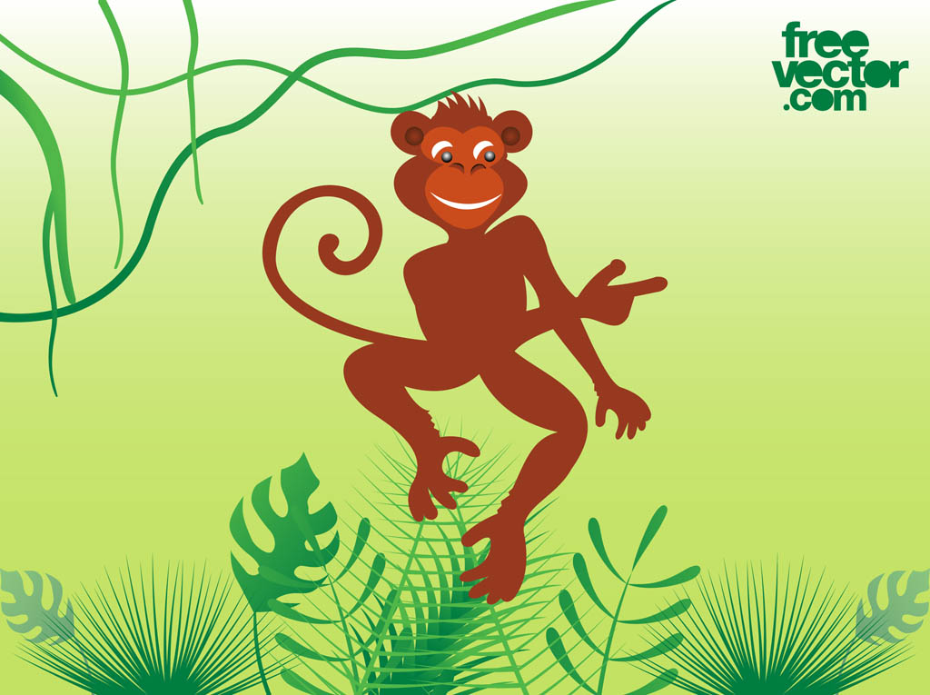 Monkey Vector Vector Art Graphics 1024x765 Monkey Vector Vector Art Graphics