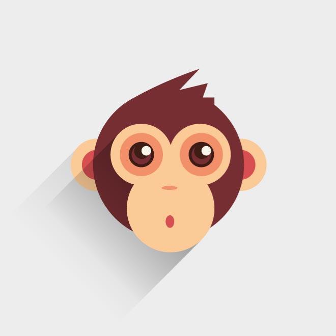 Baby Monkey Vector Image 660x660 Baby Monkey Vector Image