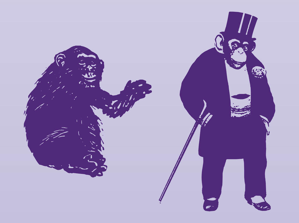 Monkeys Vector Vector Art Graphics 1024x765 Monkeys Vector Vector Art Graphics