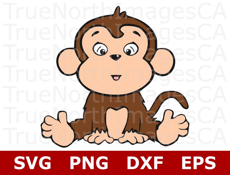 794x605 Monkey Monkey Clipart Monkey Vector Monkey Png Etsy