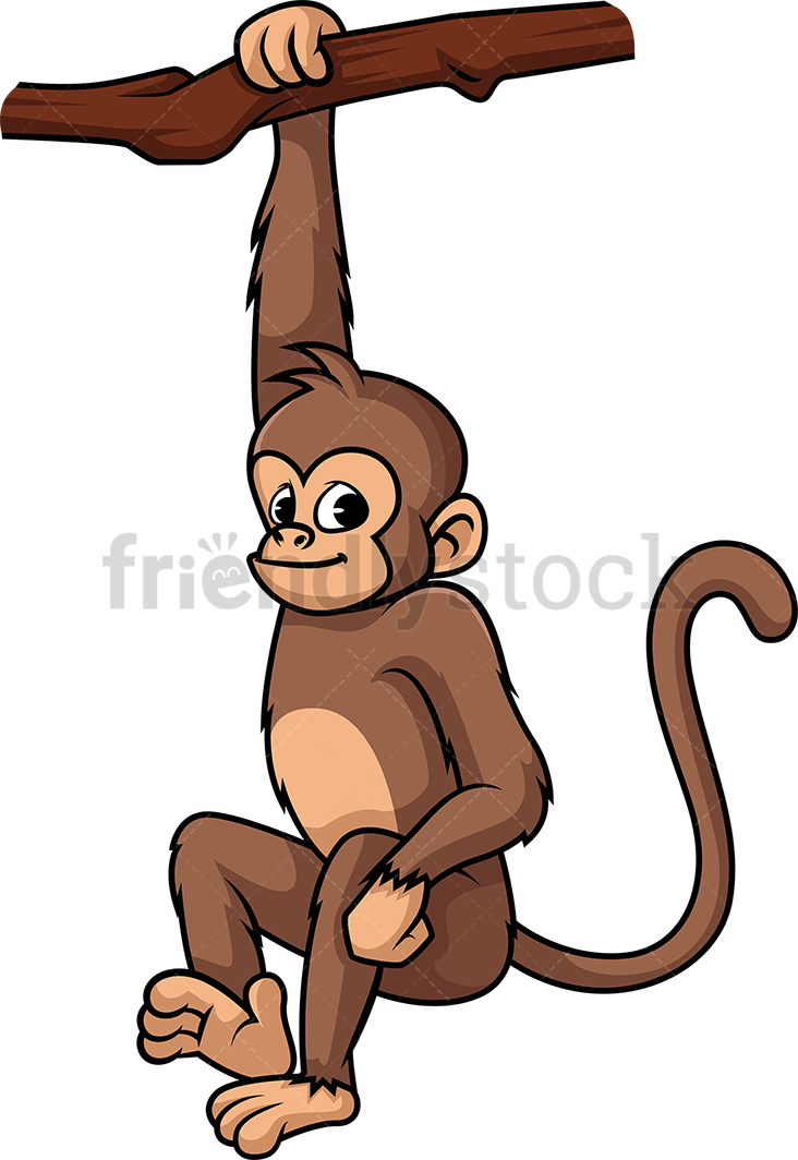 732x1064 Wild Monkey Cartoon Clipart Vector
