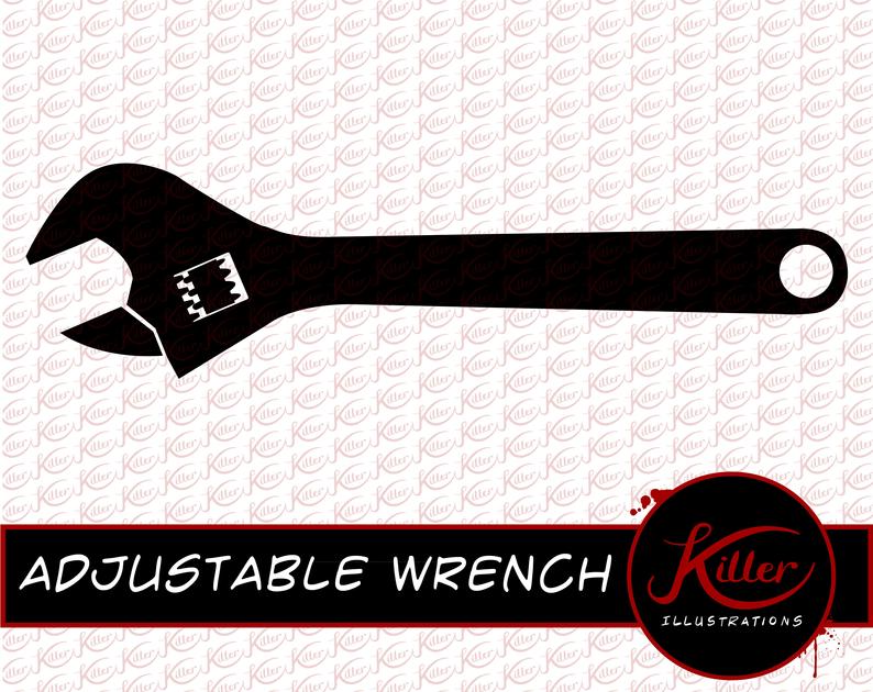 794x630 Adjustable Wrench Vector Clip Art Instant Etsy