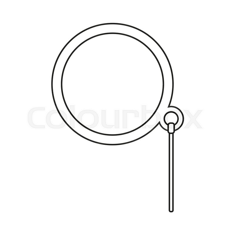 800x800 Line Art Black And White Monocle Stock Vector Colourbox