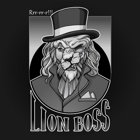 490x490 Lion Aristocrat Portrait With Monocle And Hat