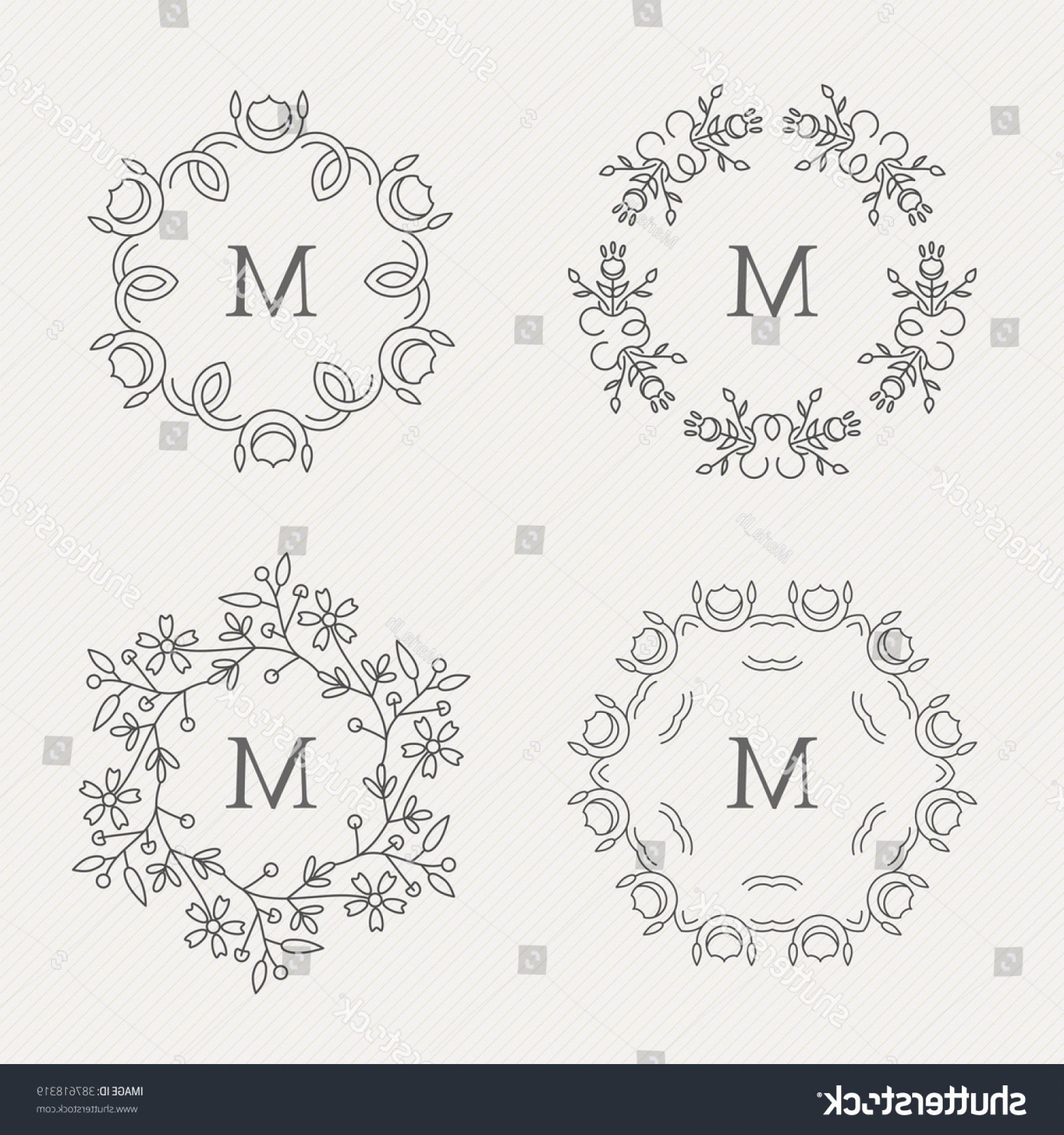 1800x1920 Leaf Monogram Frames Vector Geekchicpro