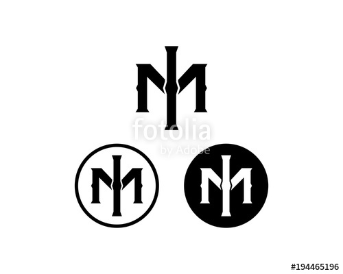 500x400 Initial Name Letter Im Or Mi Sign Symbol Monogram Logo Vector