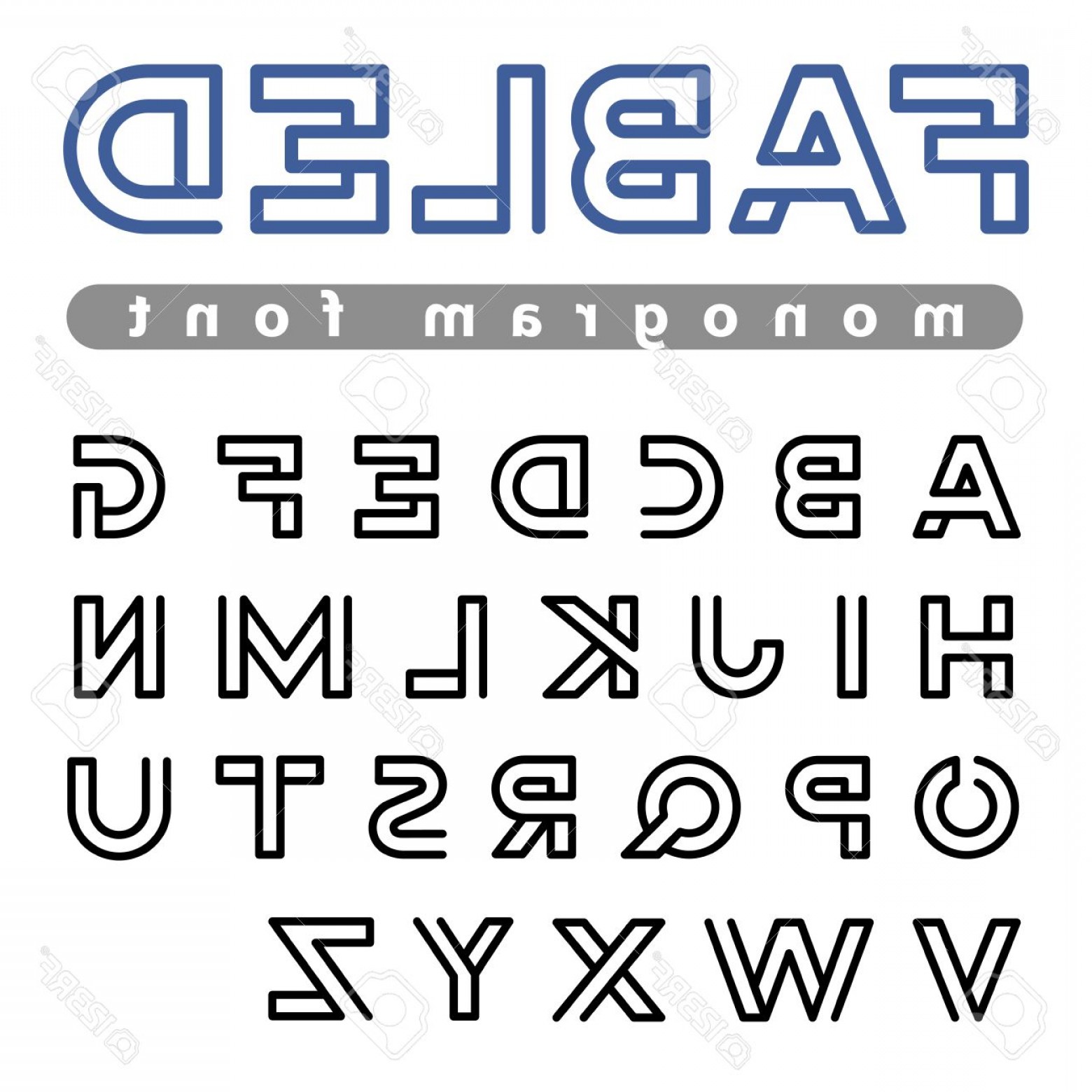 1560x1560 Photostock Vector Monogram Logo Font Vector Alphabet Design