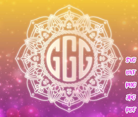 570x485 Mandala Monogram Zentangle Circle Decal Woman Tumbler