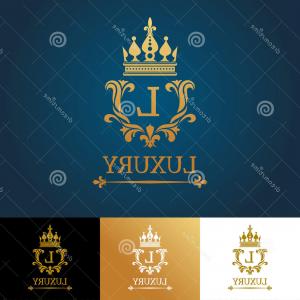 300x300 Stock Illustration Monogram Crown Royal Design Vector Logo