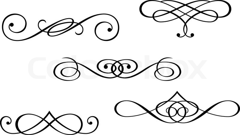 800x452 Design Elements And Monograms Isolated Stock Vector Colourbox