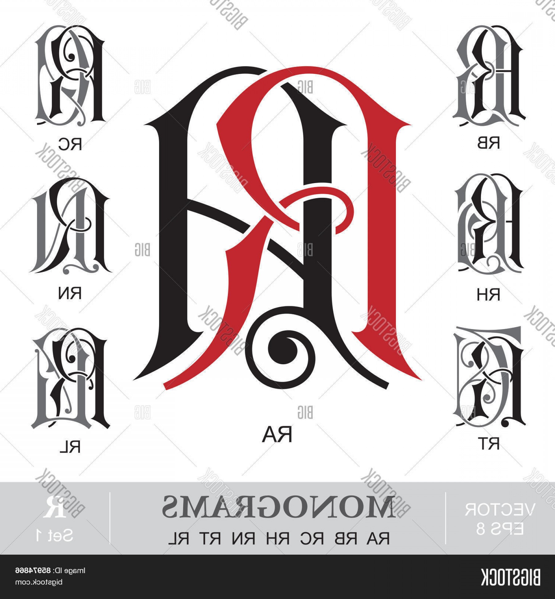 1800x1944 Vintage Monogram Vector Studiogrfx