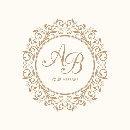 450x450 Elegant Floral Monogram Design Template For One Or Two Letters