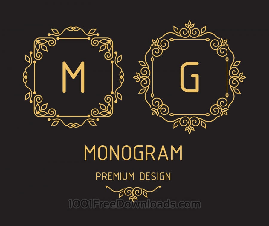 900x754 Free Vectors Monogram Design Templates Abstract