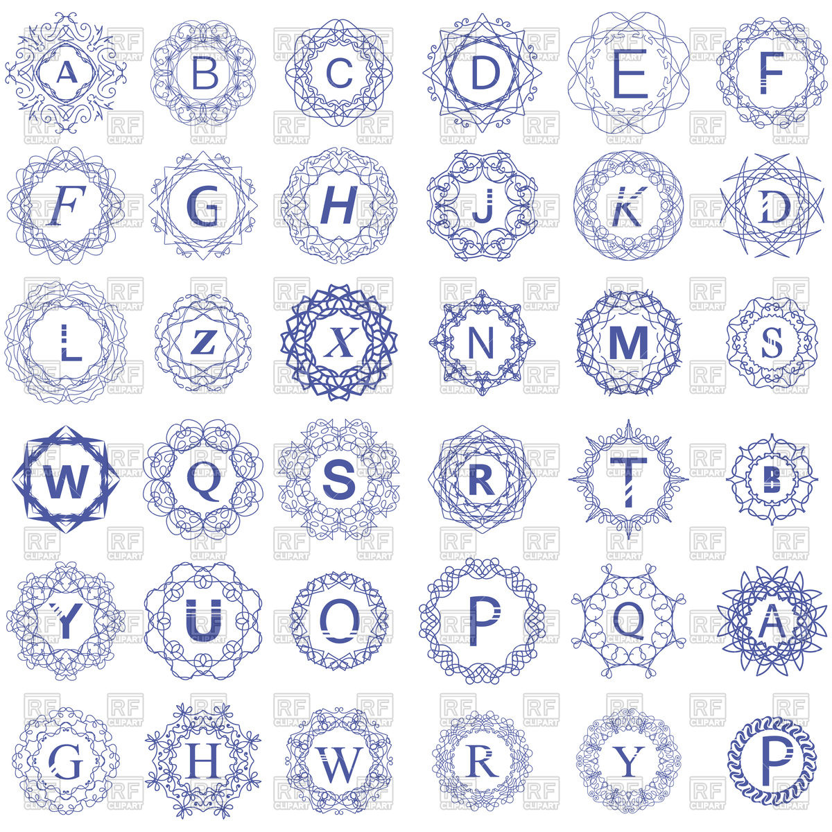 Simple Monogram Design Template Set Vector Image Of Design 1200x1200 Simple Monogram Design Template Set Vector Image Of Design