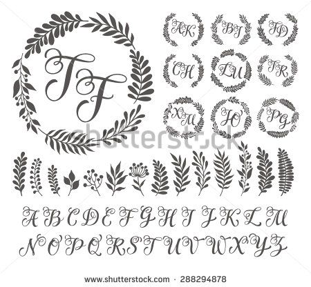 Vector Illustration Of Vintage Monogram Set Design Template 450x416 Vector Illustration Of Vintage Monogram Set Design Template