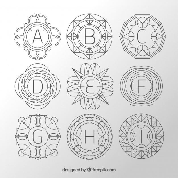 Collection Of Hand Drawn Monogram Vector Free Download 626x626 Collection Of Hand Drawn Monogram Vector Free Download