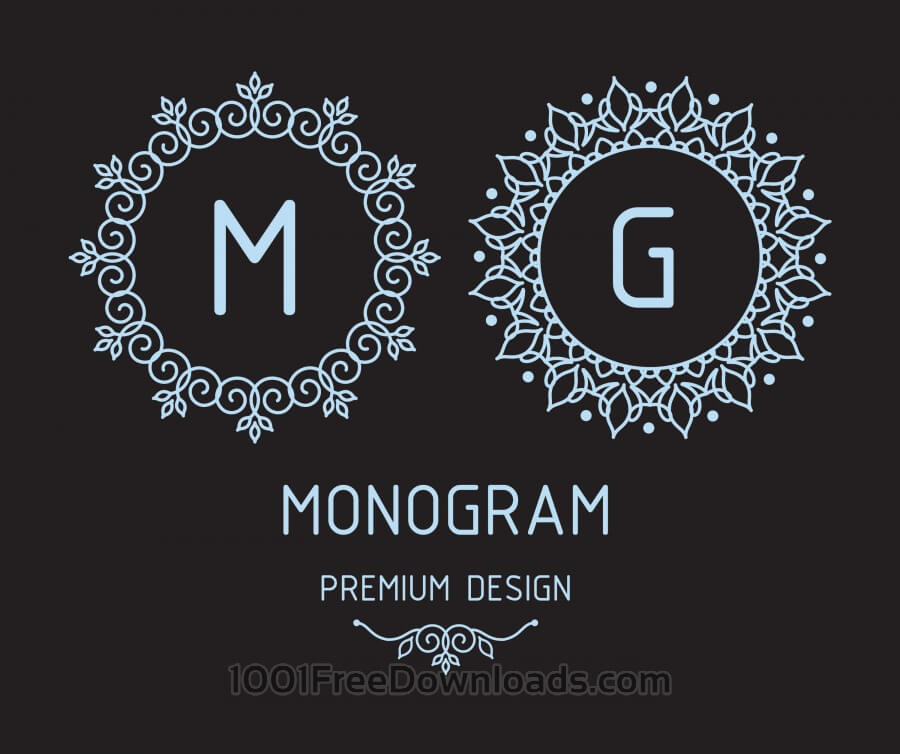 Free Vectors Monogram Design Templates Abstract 900x754 Free Vectors Monogram Design Templates Abstract