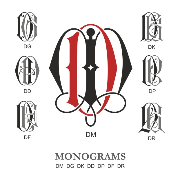 Vector Monogram Monograms 621x621 Vector Monogram Monograms