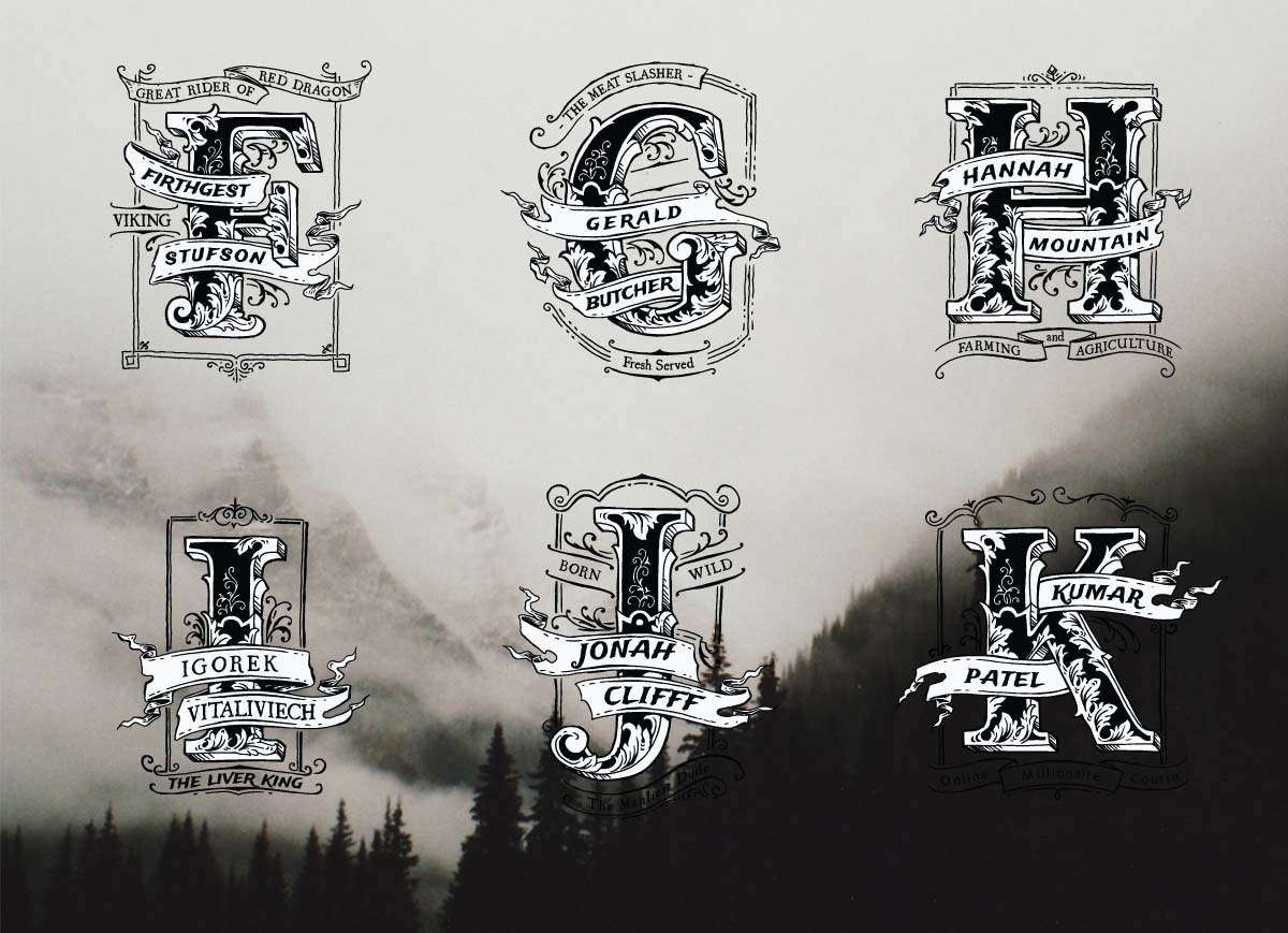 Vintage Monogram Name Logo Fk Free Download 1200x869 Vintage Monogram Name Logo Fk Free Download