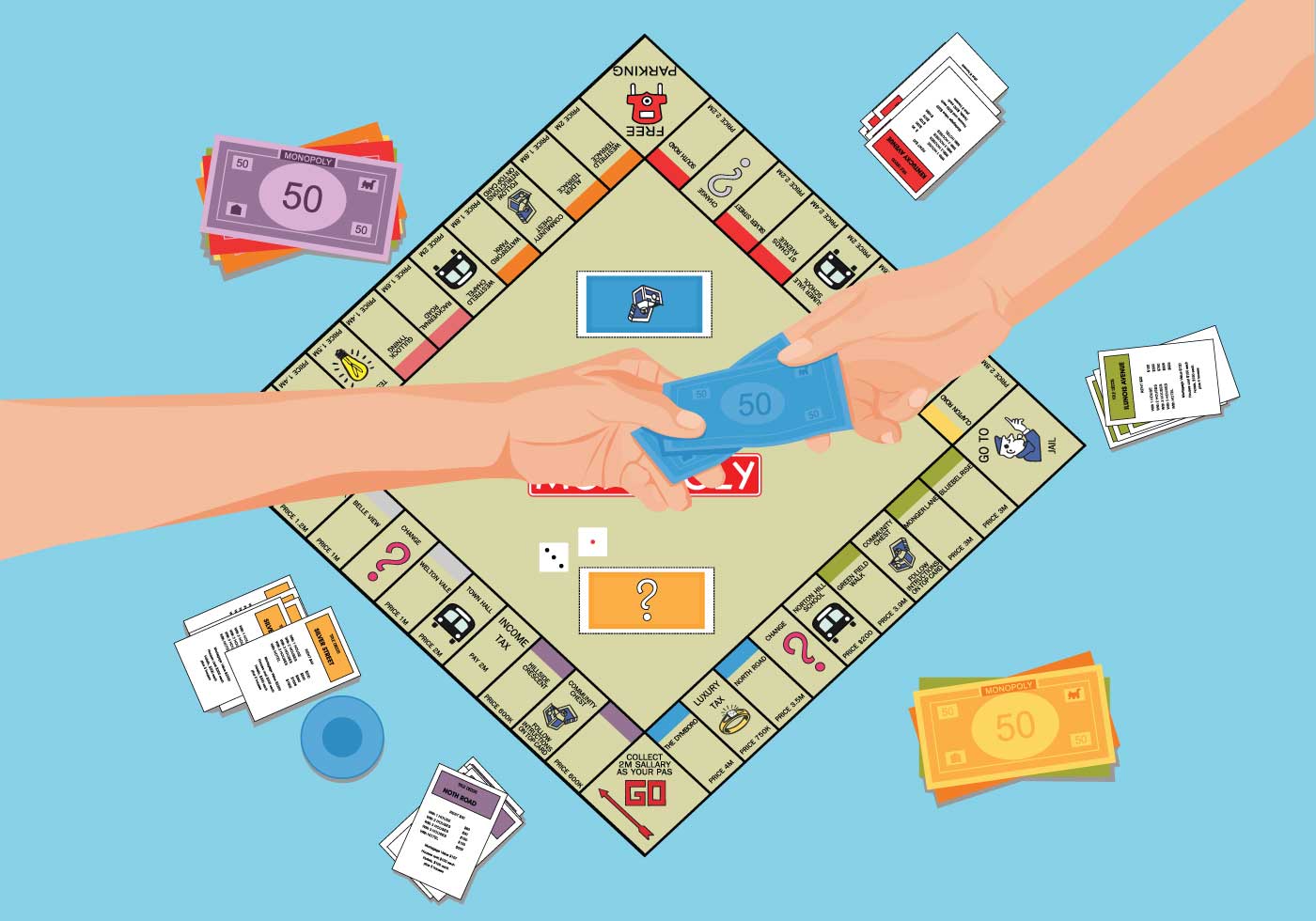1400x980 Monopoly Free Vector Art