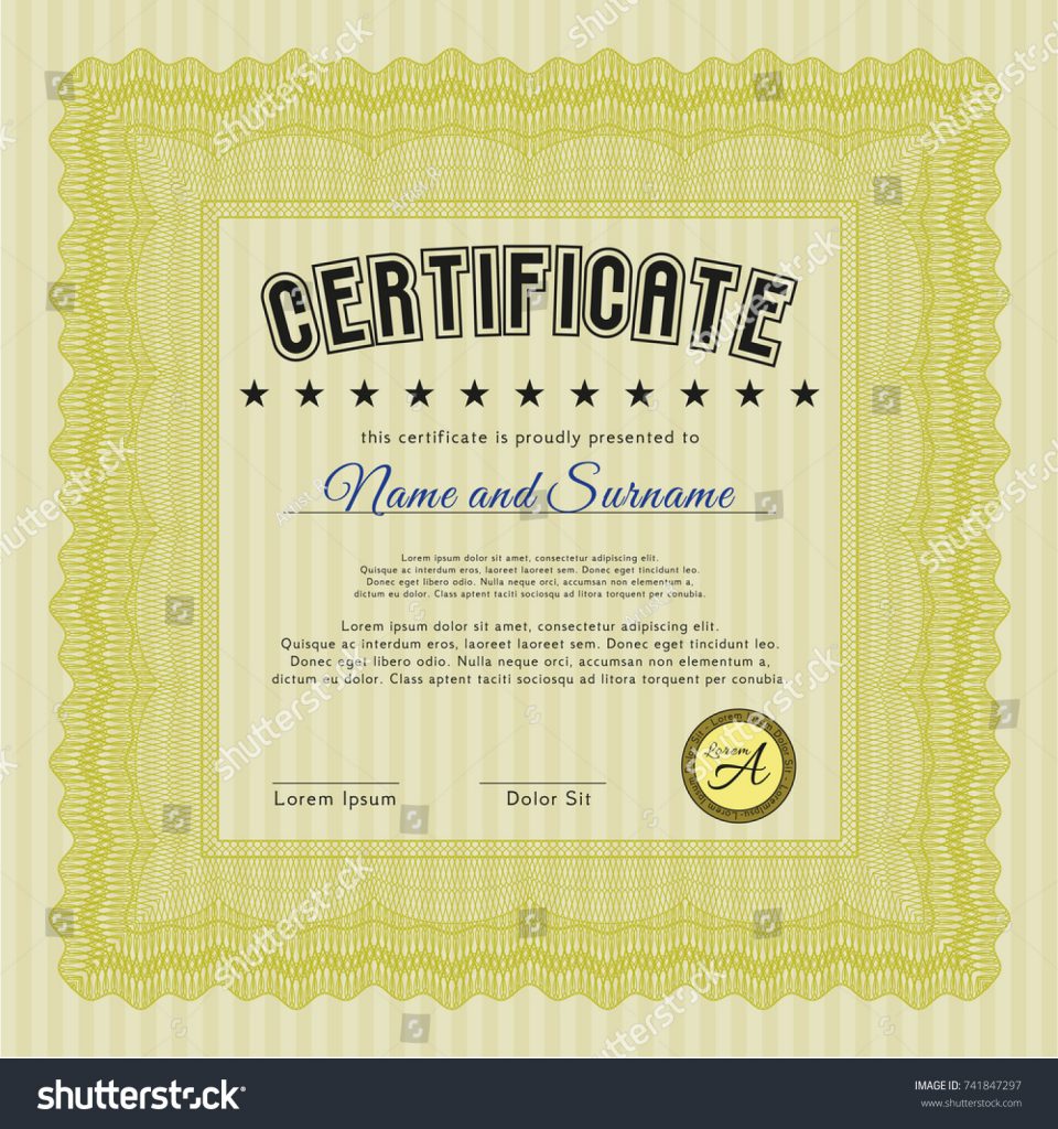 Yellow Awesome Certificate Template Customizable Easy To Edit 960x1024 Yellow Awesome Certificate Template Customizable Easy To Edit