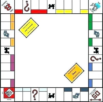 400x397 Blank Game Board Template Monopoly Vector Empty Specialization C