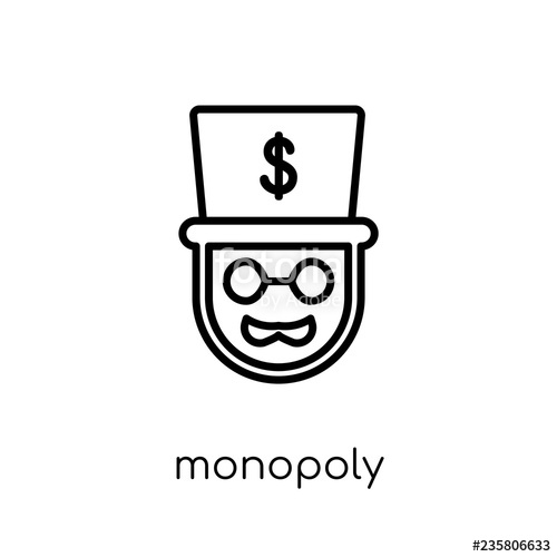 500x500 Monopoly Icon Trendy Modern Flat Linear Vector Monopoly Icon