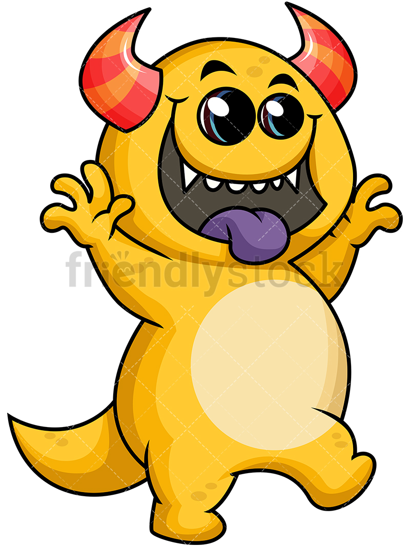 800x1067 Funny Monster Cartoon Vector Clipart