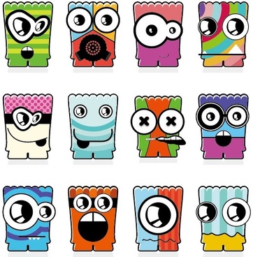 362x368 Vector Monsters Free Vector Download