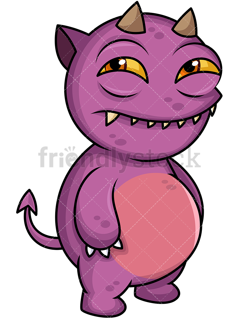 800x1067 Evil Monster Cartoon Vector Clipart